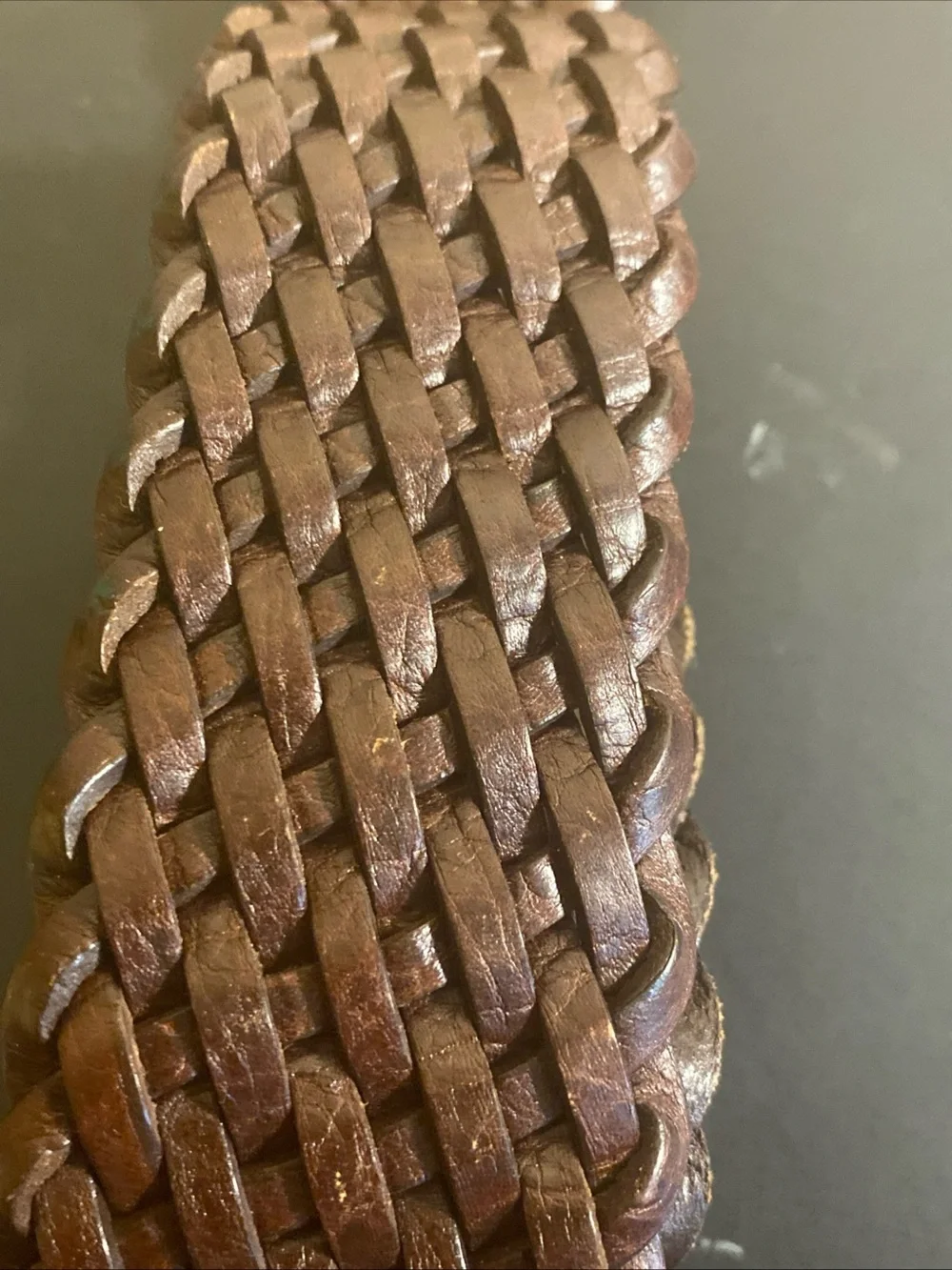 Michael kors woven braided belt Brown Gold Plated Sz S